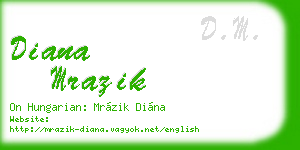diana mrazik business card